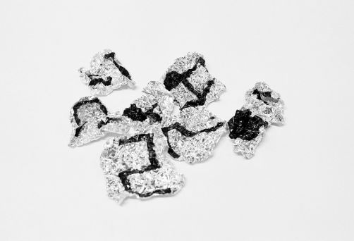 numbers on silver paper