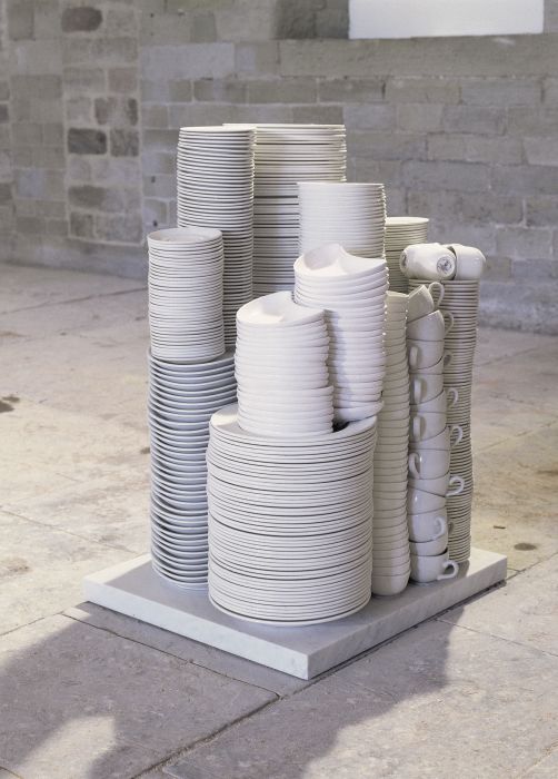 crockery stacks